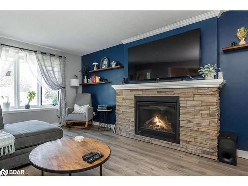 11 Murray Street, Orillia, ON - Indoor Photo Showing Living Room With Fireplace