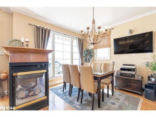 443 Aberdeen Boulevard, Midland, ON - Indoor Photo Showing Dining Room With Fireplace