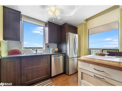 1003-75 Ellen Street, Barrie, ON - Indoor Photo Showing Kitchen With Stainless Steel Kitchen With Double Sink