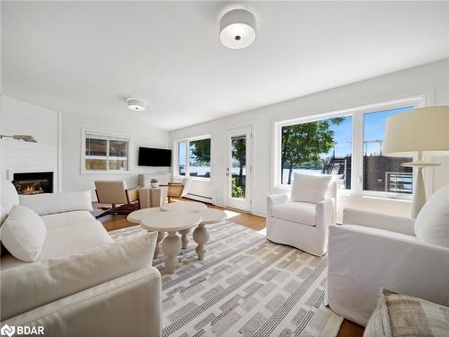 201 Cedar Island Road, Orillia, ON - Indoor Photo Showing Living Room With Fireplace