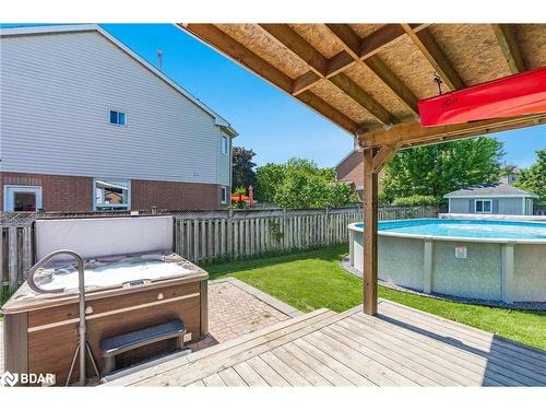 220 Mary Anne Drive, Barrie, ON - Outdoor With Above Ground Pool With Deck Patio Veranda With Exterior