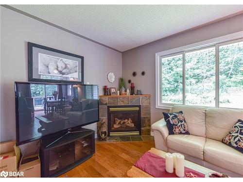 3330 Line 6 North Line, Sugarbush, ON - Indoor Photo Showing Living Room With Fireplace