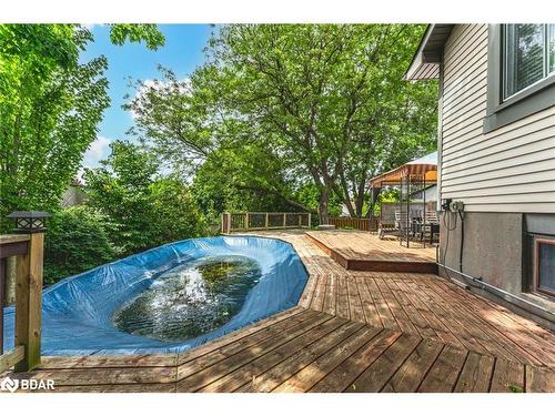 5 Hilderbrand Court, Barrie, ON - Outdoor With Above Ground Pool With Deck Patio Veranda With Backyard