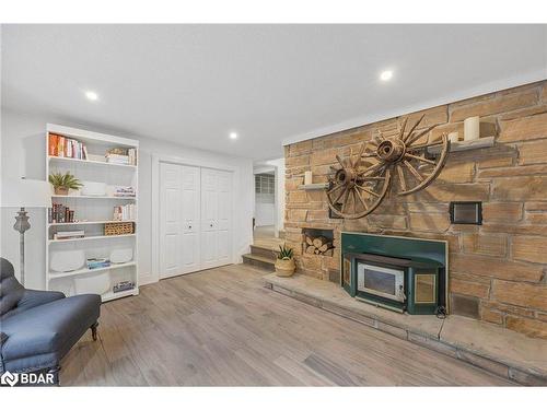 1241 Bass Lake Sideroad E, Oro-Medonte, ON - Indoor Photo Showing Living Room With Fireplace