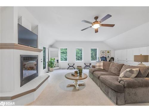 1241 Bass Lake Sideroad E, Oro-Medonte, ON - Indoor Photo Showing Living Room With Fireplace