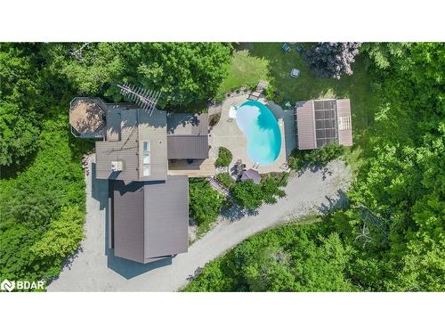 1241 Bass Lake Sideroad E, Oro-Medonte, ON - Outdoor With In Ground Pool With View