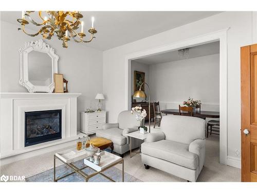 90 Cumberland Street, Barrie, ON - Indoor Photo Showing Living Room With Fireplace