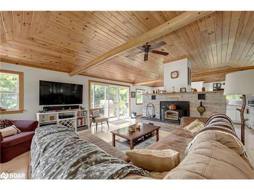 20 Black River Road, Washago, ON - Indoor Photo Showing Living Room With Fireplace