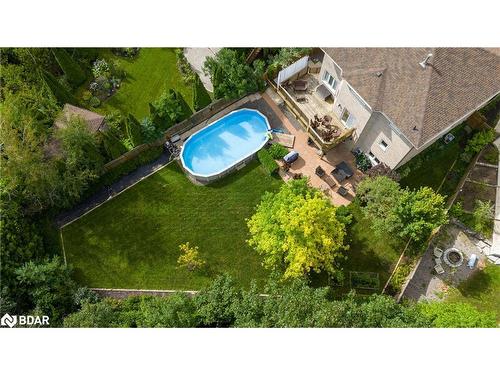 32 Silvercreek Crescent, Barrie, ON - Outdoor With Above Ground Pool With View