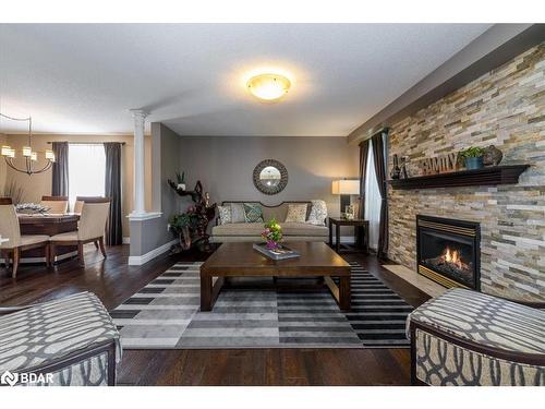 1258 Lowrie Street, Innisfil, ON - Indoor Photo Showing Living Room With Fireplace