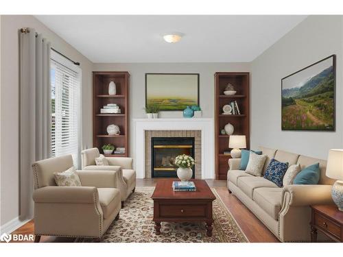 20 Cranberry Lane, Barrie, ON - Indoor Photo Showing Living Room With Fireplace