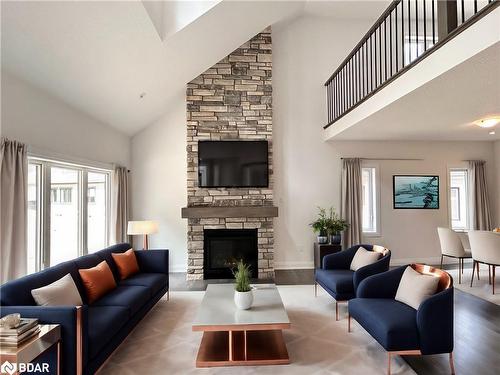 122 Beacon Drive, Thornbury, ON - Indoor Photo Showing Living Room With Fireplace