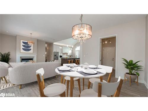 392 Cox Mill Road, Barrie, ON - Indoor Photo Showing Dining Room With Fireplace