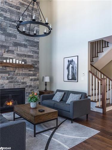 Lt 225 Friesian Court, Oro-Medonte, ON - Indoor Photo Showing Living Room With Fireplace