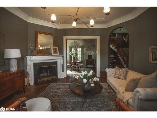 42 Burton Avenue, Barrie, ON - Indoor Photo Showing Living Room With Fireplace