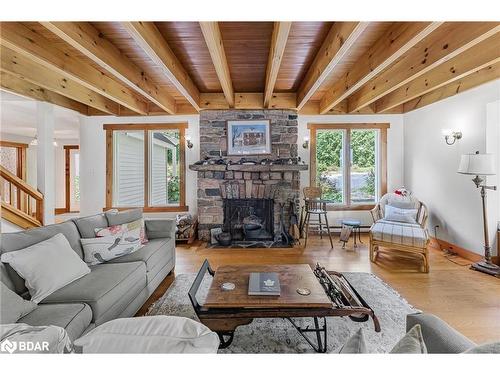 209 Bay Street Street, Shanty Bay, ON - Indoor Photo Showing Living Room With Fireplace