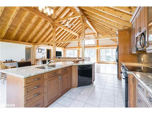 2140 Old Second Road S, Midhurst, ON - Indoor Photo Showing Kitchen With Double Sink