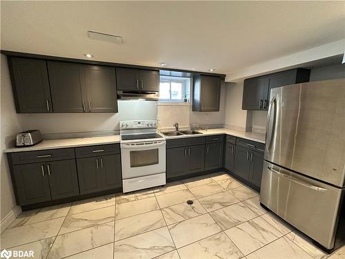 Lower-151 Ridge Street, Hamilton, ON - Indoor Photo Showing Kitchen With Double Sink