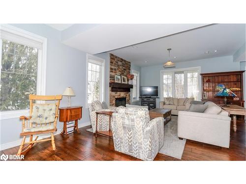 22 Marina Village Drive, Port Severn, ON - Indoor Photo Showing Living Room With Fireplace