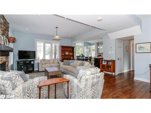 22 Marina Village Drive, Port Severn, ON - Indoor Photo Showing Living Room With Fireplace