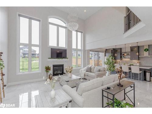 12 Tindall Crescent, Grand Valley, ON - Indoor Photo Showing Living Room With Fireplace