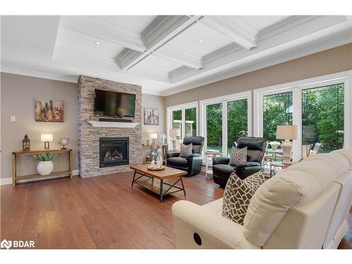 110 Mennill Drive Drive, Minesing, ON - Indoor Photo Showing Living Room With Fireplace