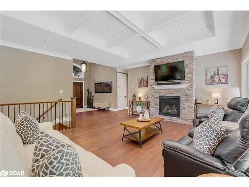 110 Mennill Drive Drive, Minesing, ON - Indoor Photo Showing Living Room With Fireplace