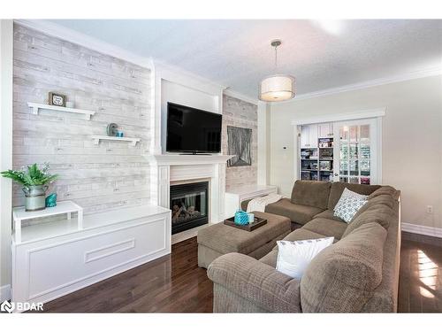 52 Thicketwood Avenue, Barrie, ON - Indoor Photo Showing Living Room With Fireplace