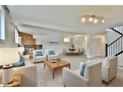 201 Lillian Crescent, Barrie, ON - Indoor Photo Showing Living Room With Fireplace