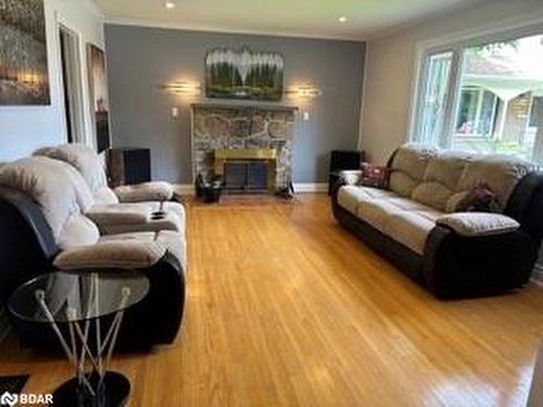 38 Lount Street, Barrie, ON - Indoor Photo Showing Living Room With Fireplace