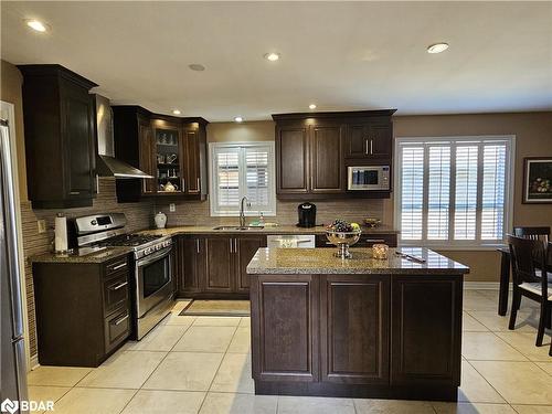 56 Bishop Drive, Barrie, ON - Indoor Photo Showing Kitchen With Stainless Steel Kitchen With Double Sink