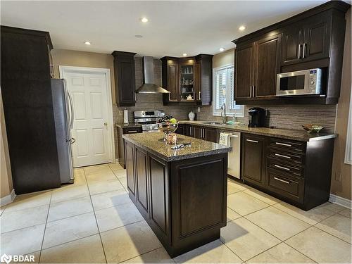 56 Bishop Drive, Barrie, ON - Indoor Photo Showing Kitchen With Double Sink