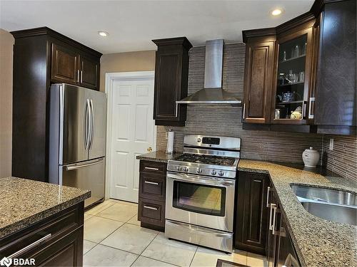 56 Bishop Drive, Barrie, ON - Indoor Photo Showing Kitchen With Stainless Steel Kitchen With Double Sink