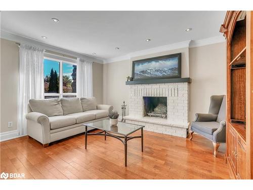 25 Keats Drive, Barrie, ON - Indoor Photo Showing Living Room With Fireplace