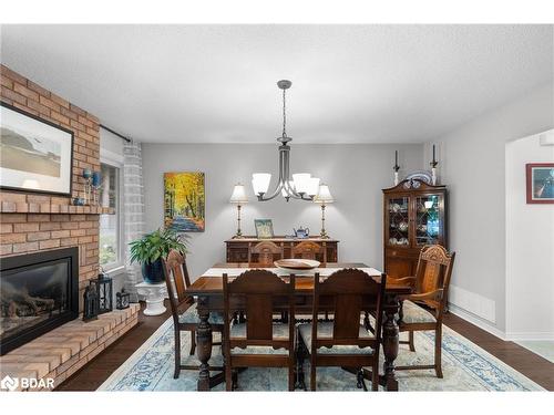 210 Anne Street N, Barrie, ON - Indoor Photo Showing Dining Room With Fireplace