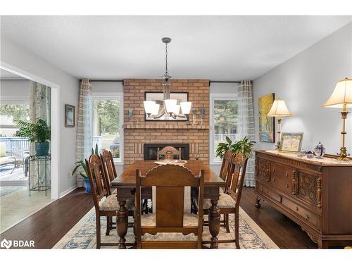 210 Anne Street N, Barrie, ON - Indoor Photo Showing Dining Room With Fireplace