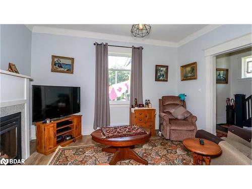 46 Church Street S, Alliston, ON - Indoor Photo Showing Living Room With Fireplace