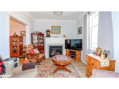 46 Church Street S, Alliston, ON - Indoor Photo Showing Living Room With Fireplace