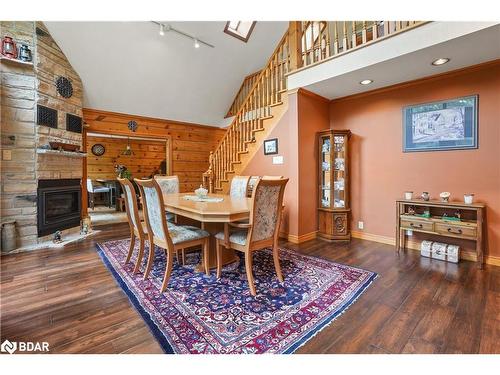 2 Mountainview Road, Mulmur, ON - Indoor Photo Showing Dining Room With Fireplace