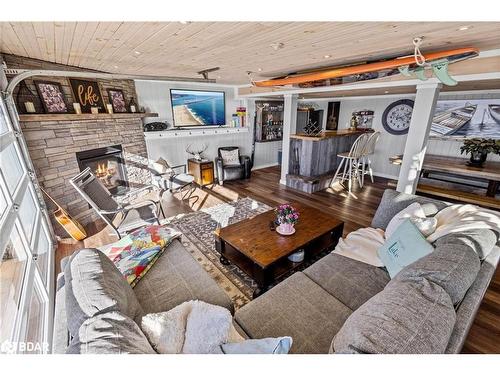 193 Snug Harbour Road, Lindsay, ON - Indoor Photo Showing Living Room With Fireplace