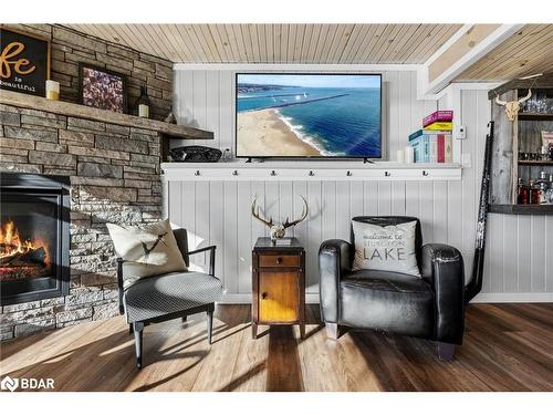 193 Snug Harbour Road, Lindsay, ON - Indoor Photo Showing Living Room With Fireplace