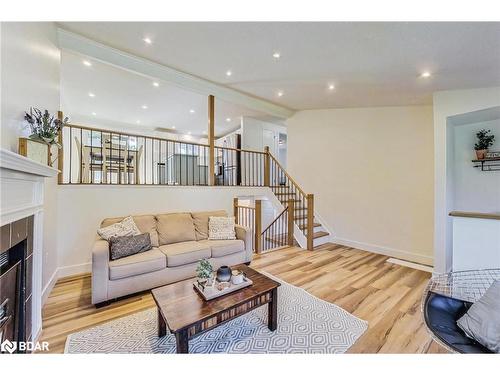 206 Burns Circle, Barrie, ON - Indoor Photo Showing Living Room With Fireplace