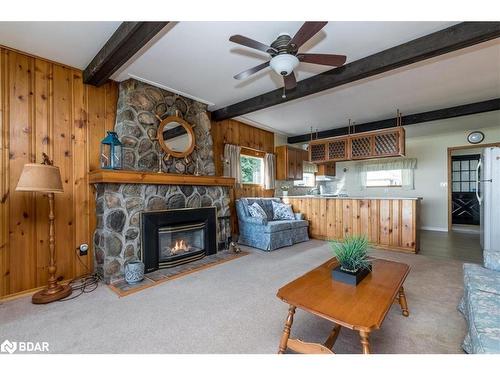 297 Beach Road, Innisfil, ON - Indoor Photo Showing Living Room With Fireplace