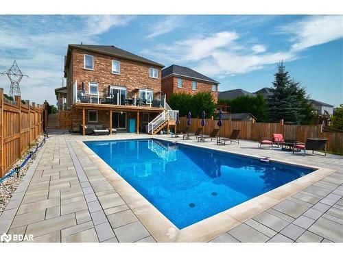 74 Megan Crescent, Barrie, ON - Outdoor With In Ground Pool With Deck Patio Veranda With Backyard