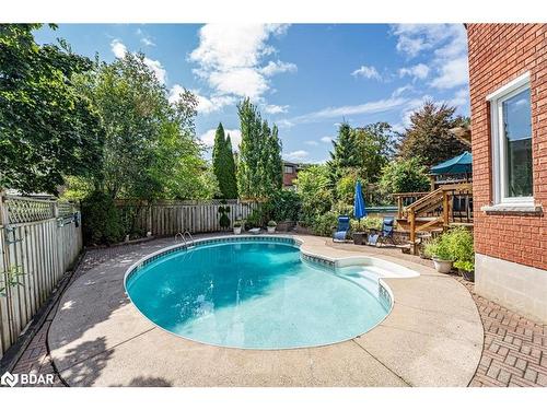 28 Thackeray Crescent, Barrie, ON - Outdoor With In Ground Pool With Deck Patio Veranda With Backyard