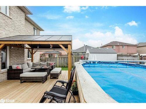 30 Livia Herman Way, Barrie, ON - Outdoor With Above Ground Pool With Deck Patio Veranda With Exterior