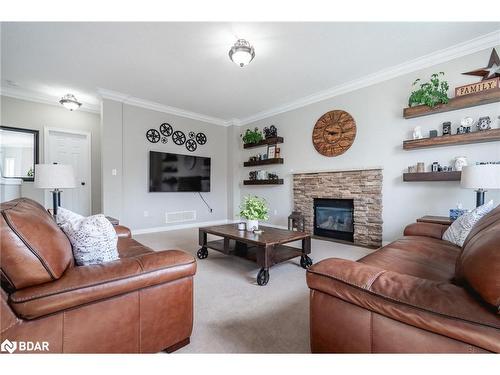 63 Prince George Crescent, Barrie, ON - Indoor Photo Showing Living Room With Fireplace