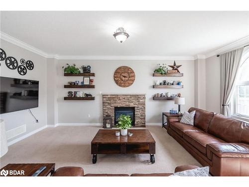 63 Prince George Crescent, Barrie, ON - Indoor Photo Showing Living Room With Fireplace