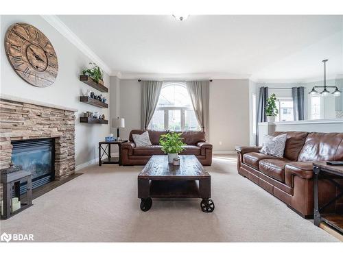 63 Prince George Crescent, Barrie, ON - Indoor Photo Showing Living Room With Fireplace