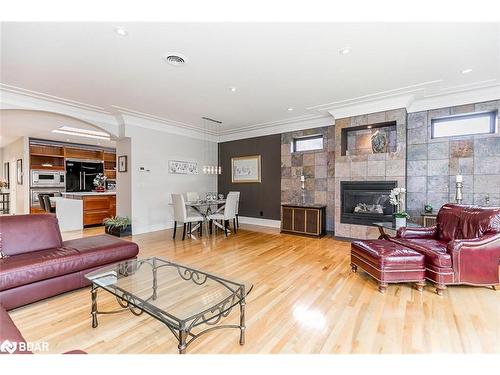 44 Elizabeth Street, Alliston, ON - Indoor Photo Showing Living Room With Fireplace